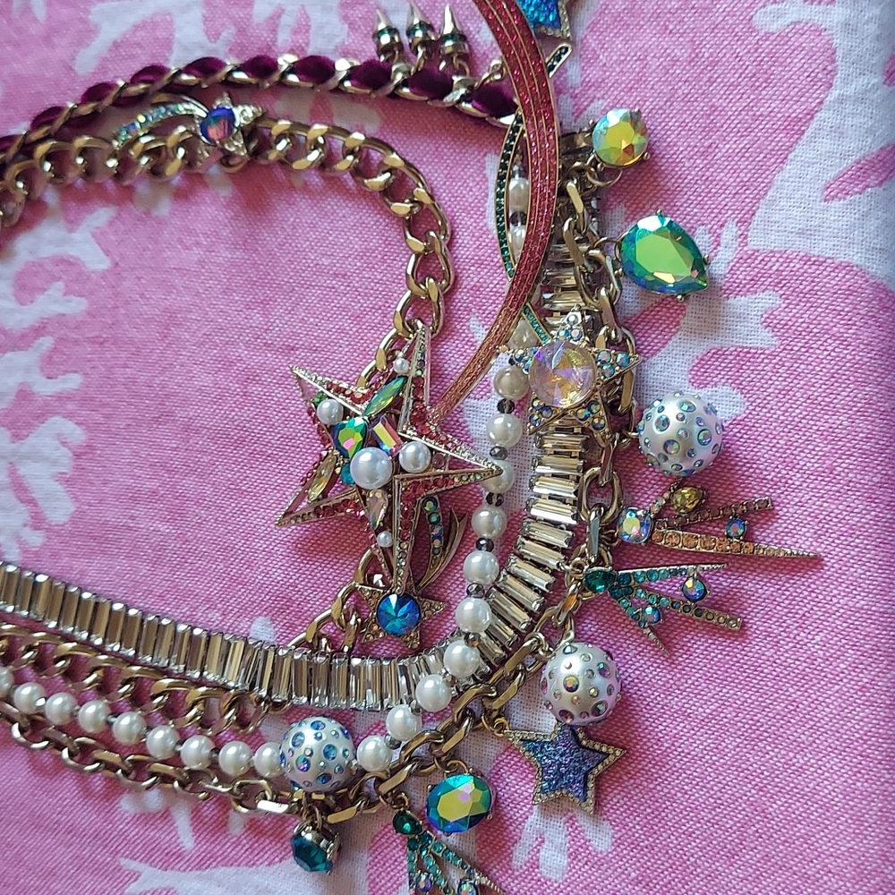 NWT Betsey Johnson CELESTIAL STARLET STATEMENT NECKLACE - Picture 8 of 15